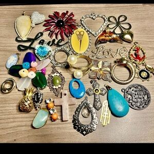 Vintage  Pendants and trinkets.